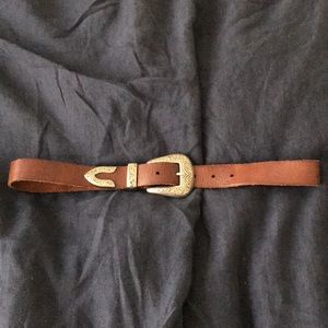 UO Brown Leather Belt